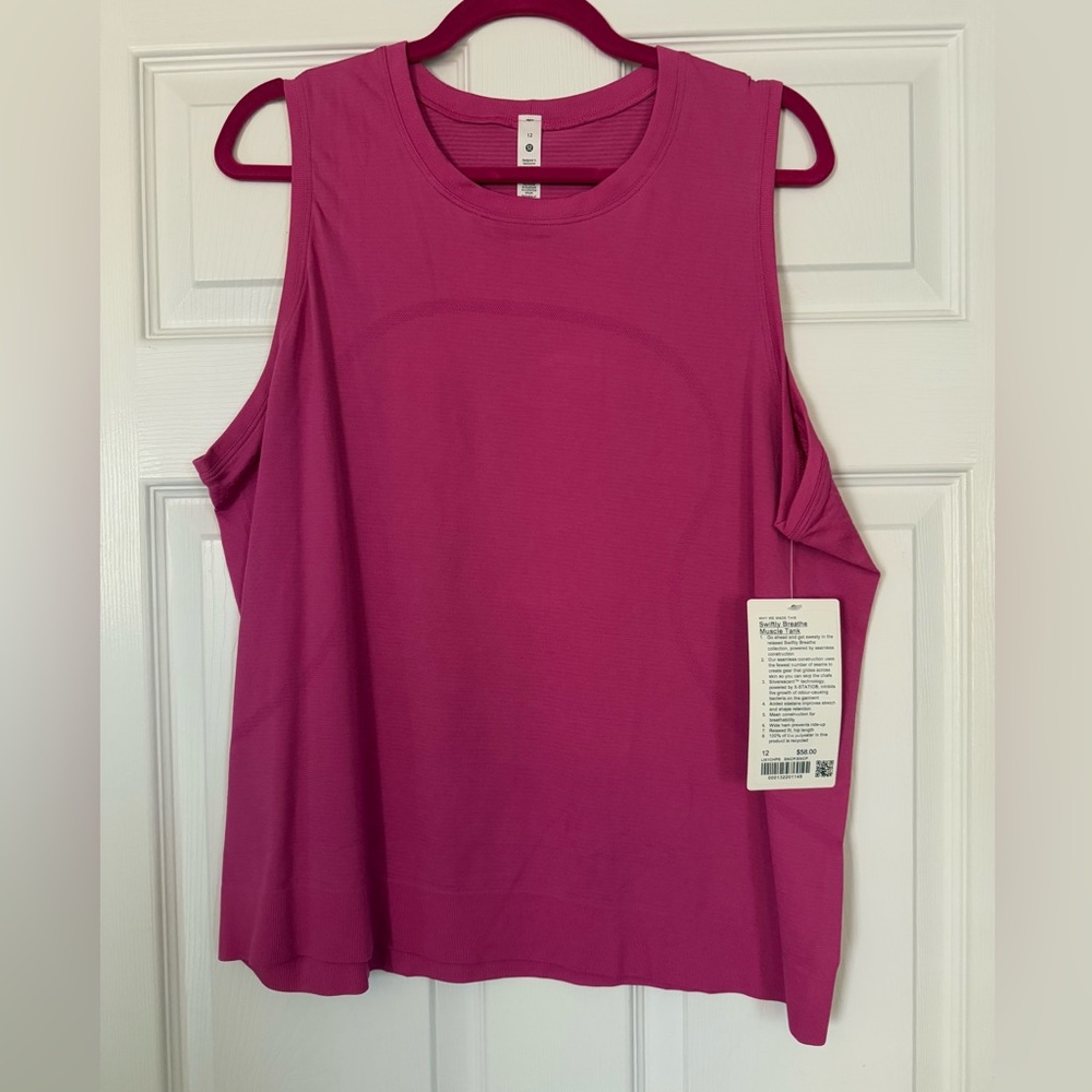 NWT Lululemon Tank Swiftly Breathe Muscle 12